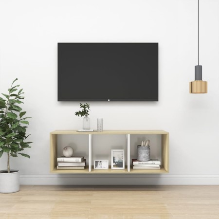 TV-Wandschrank aus weißem Eichensperrholz, 37 x 37 x 107 cm von vidaXL, TV-Möbel - Ref: Foro24-805485, Preis: 53,30 €, Rabatt: %
