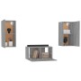 TV-Möbel-Set, 3-teilig, aus grauem Sonoma-Sperrholz. von , TV-Möbel - Ref: Foro24-3120231, Preis: 93,36 €, Rabatt: %