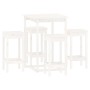 Set de bar 5 piezas madera maciza de pino blanco de , muebles para cocinas y comedores - Ref: Foro24-3124738, Precio: 331,61 ...