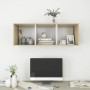 Mueble TV pared madera contrachapada blanco roble 37x37x107 cm de vidaXL, Muebles TV - Ref: Foro24-805485, Precio: 53,23 €, D...