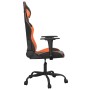 Gaming-Stuhl aus schwarzem und orangefarbenem Kunstleder von , Gaming-Stühle - Ref: Foro24-3143647, Preis: 108,11 €, Rabatt: %