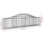 15 Gabionenkörbe in Bogenform aus Eisen 200x30x40/60 cm von , Töpfe und Pflanzgefäße - Ref: Foro24-3145380, Preis: 734,35 €, ...