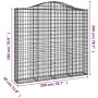 Gabionenkörbe 10 Stück Bogenform Eisen 200x30x180/200cm von , Töpfe und Pflanzgefäße - Ref: Foro24-3145522, Preis: 1,00 €, Ra...