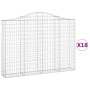 18 Gabionenkörbe in Bogenform aus Eisen, 200x30x140/160 cm. von , Töpfe und Pflanzgefäße - Ref: Foro24-3145486, Preis: 1,00 €...