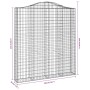 Gabionenkörbe 6 Stück Bogenform Eisen 200x30x220/240 cm von , Töpfe und Pflanzgefäße - Ref: Foro24-3145560, Preis: 804,67 €, ...
