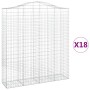 Gabionenkörbe 18 Stück Bogenform Eisen 200x50x220/240cm von , Töpfe und Pflanzgefäße - Ref: Foro24-3145780, Preis: 2,00 €, Ra...