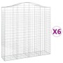 Gabion baskets 6 units, arched shape, iron, 200x50x200/220 cm by , Pots and planters - Ref: Foro24-3145749, Price: 873,81 €, ...