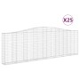 Gabion baskets 25 units, arched shape, iron, 400x30x120/140cm. by , Pots and planters - Ref: Foro24-3145850, Price: 3,00 €, D...