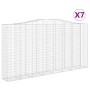 Gabion baskets 7 units arch shape iron 400x50x200/220 cm by , Pots and planters - Ref: Foro24-3146026, Price: 1,00 €, Discoun...