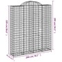Gabionenkörbe 14 Stück Bogenform Eisen 200x50x220/240cm von , Töpfe und Pflanzgefäße - Ref: Foro24-3146458, Preis: 2,00 €, Ra...