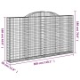 Gabionenkörbe 9 Stück Bogenform Eisen 300x30x160/180 cm von , Töpfe und Pflanzgefäße - Ref: Foro24-3146582, Preis: 1,00 €, Ra...