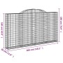 Gabionenkörbe 7 Stück Bogenform Eisen 300x30x160/180 cm von , Töpfe und Pflanzgefäße - Ref: Foro24-3146580, Preis: 1,00 €, Ra...