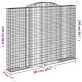 Gabionenkörbe 4 Stück Bogenform Eisen 300x30x220/240 cm von , Töpfe und Pflanzgefäße - Ref: Foro24-3146631, Preis: 792,08 €, ...