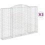 Drahtkorbkörbe 3 Stück Bogenform Eisen 300x30x200/220 cm von , Töpfe und Pflanzgefäße - Ref: Foro24-3146612, Preis: 636,88 €,...