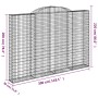 Drahtkorbkörbe 3 Stück Bogenform Eisen 300x30x200/220 cm von , Töpfe und Pflanzgefäße - Ref: Foro24-3146612, Preis: 636,88 €,...