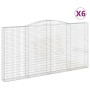Gabionenkörbe 6 Stück Bogenform Eisen 400x30x200/220 cm von , Töpfe und Pflanzgefäße - Ref: Foro24-3146935, Preis: 1,00 €, Ra...