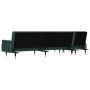 L-shaped dark green velvet sofa bed 271x140x70 cm by , Sofas - Ref: Foro24-3157223, Price: 484,54 €, Discount: %