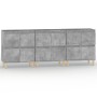 Sideboards 3 Stück aus grauem Sperrholz Beton 60x35x70 cm von , Sideboards - Ref: Foro24-3185771, Preis: 211,10 €, Rabatt: %
