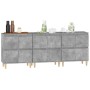 Sideboards 3 Stück aus grauem Sperrholz Beton 60x35x70 cm von , Sideboards - Ref: Foro24-3185771, Preis: 211,10 €, Rabatt: %