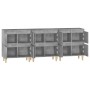 Sideboards 3 Stück aus grauem Sperrholz Beton 60x35x70 cm von , Sideboards - Ref: Foro24-3185771, Preis: 211,10 €, Rabatt: %