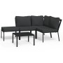 5-teiliges Gartenmöbelset aus Stahl mit grauen Kissen. von , Gartensets - Ref: Foro24-3187954, Preis: 483,65 €, Rabatt: %