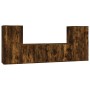 Set de muebles de TV 4 pzas madera contrachapada roble ahumado de , Muebles TV - Ref: Foro24-3188555, Precio: 170,68 €, Descu...
