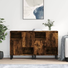 Display cabinets 2 pieces plywood smoked oak by , Sideboards - Ref: Foro24-3190138, Price: 130,51 €, Discount: %
