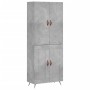 Aparador alto madera contrachapada gris hormigón 69,5x34x180 cm de , Aparadores - Ref: Foro24-3195767, Precio: 151,87 €, Desc...