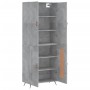 Aparador alto madera contrachapada gris hormigón 69,5x34x180 cm de , Aparadores - Ref: Foro24-3195767, Precio: 151,87 €, Desc...