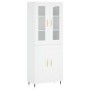 Hoher Schrank aus weißem Sperrholz 69,5x34x180 cm von , Sideboards - Ref: Foro24-3198321, Preis: 168,11 €, Rabatt: %