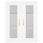 Aparador alto madera contrachapada blanco 69,5x34x180 cm de , Aparadores - Ref: Foro24-3198321, Precio: 169,02 €, Descuento: %