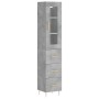 Aparador de madera contrachapada gris hormigón 34,5x34x180 cm de , Aparadores - Ref: Foro24-3199229, Precio: 113,52 €, Descue...
