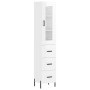 Hoher Schrank aus glänzend weißem Sperrholz 34,5x34x180 cm. von , Sideboards - Ref: Foro24-3199243, Preis: 136,44 €, Rabatt: %