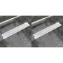 Lineare Duschablauf 2 Stück gebogen 630x140 mm Edelstahl von , Abflüsse - Ref: Foro24-275960, Preis: 81,24 €, Rabatt: %