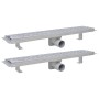 Lineare Duschablauf 2 Stück gebogen 630x140 mm Edelstahl von , Abflüsse - Ref: Foro24-275960, Preis: 81,24 €, Rabatt: %
