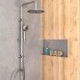 EISL Chrome Screwing or Sticking Shower Set by , shower heads - Ref: Foro24-446506, Price: 79,73 €, Discount: %