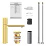 SCHÜTTE NEW YORK matte gold single-lever basin mixer by , Faucets - Ref: Foro24-446550, Price: 112,23 €, Discount: %