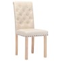 Dining chairs 4 units, cream-colored fabric by , dining chairs - Ref: Foro24-336860, Price: 242,08 €, Discount: %