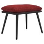 Reposapiés tela y cuero sintético color vino 45x29,5x35 cm de , Otomanas - Ref: Foro24-341523, Precio: 33,64 €, Descuento: %