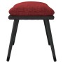 Reposapiés tela y cuero sintético color vino 45x29,5x35 cm de , Otomanas - Ref: Foro24-341523, Precio: 33,64 €, Descuento: %