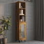Engineered smoked oak wood wall cabinet 34.5x32.5x90 cm by , Shelves and shelves - Ref: Foro24-817456, Price: 37,30 €, Discou...