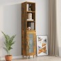 Engineered smoked oak wood wall cabinet 34.5x32.5x90 cm by , Shelves and shelves - Ref: Foro24-817456, Price: 37,30 €, Discou...