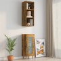 Engineered smoked oak wood wall cabinet 34.5x32.5x90 cm by , Shelves and shelves - Ref: Foro24-817456, Price: 37,30 €, Discou...