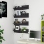 Wandregal 4 Stück Sperrholz grau 80x11,5x18 cm von , Regale und Regale - Ref: Foro24-807338, Preis: 33,99 €, Rabatt: %