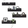 Wandregal 4 Stück Sperrholz grau 80x11,5x18 cm von , Regale und Regale - Ref: Foro24-807338, Preis: 33,99 €, Rabatt: %