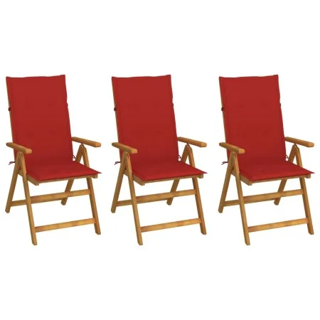Faltbare Gartenstühle 3 Stück und Kissen Massivholz Akazie von vidaXL, Gartenstühle - Ref: Foro24-3064095, Preis: 258,54 €, R...