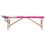 Folding massage table 3 zones white and pink wood by , massage tables - Ref: Foro24-110218, Price: 156,40 €, Discount: %