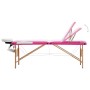 Folding massage table 3 zones white and pink wood by , massage tables - Ref: Foro24-110218, Price: 156,40 €, Discount: %