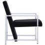 Sillón con patas cromadas de terciopelo negro de , Sillones - Ref: Foro24-282157, Precio: 87,39 €
