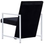 Sessel mit verchromten Beinen aus schwarzem Samt von , Sessel - Ref: Foro24-282157, Preis: 91,95 €, Rabatt: %